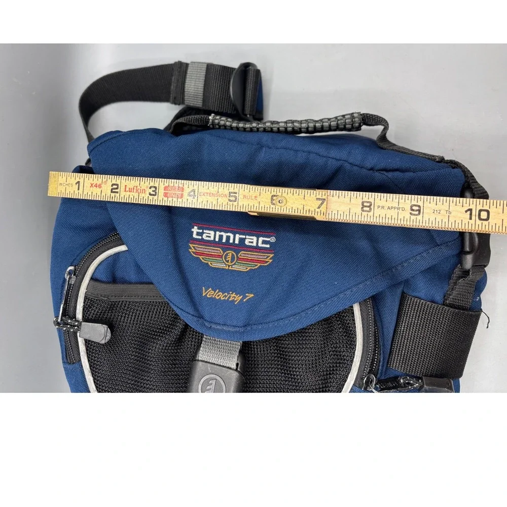 Tamrac‎ Velocity 7 Messenger Camera Bag Blue Padded Compartments Sling